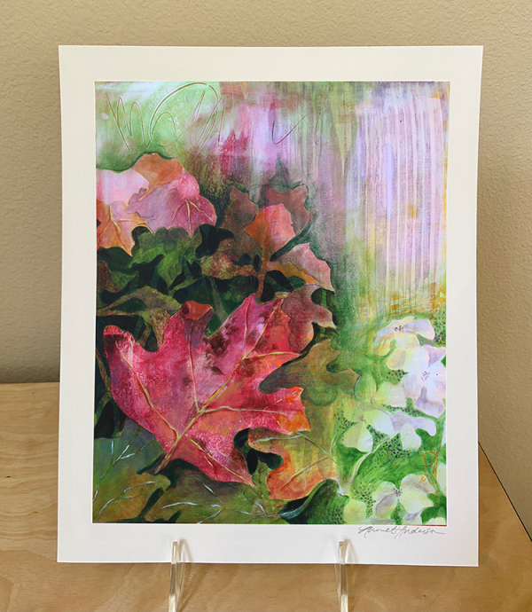 Autumn Oak Leaf Hydrangea<br>8"x 10" hand signed print