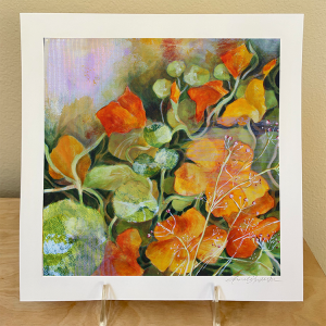 Nasturtiums <br>8"x 8" hand signed print