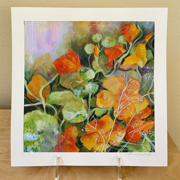 Nasturtiums <br>8"x 8" hand signed print
