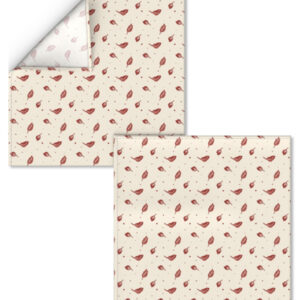 Apple Leaf And Dot Red on creme Napkins 16" set of 2