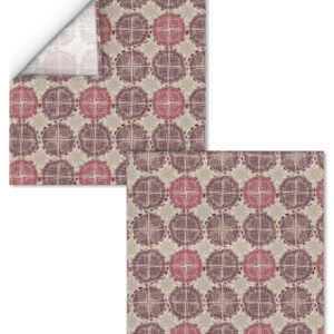 Rice and Hashmarks Reds and Beige Napkins 16" set of 2