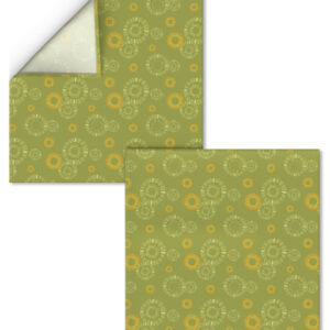 Spring Green Floral Circles Napkins 16" set of 2
