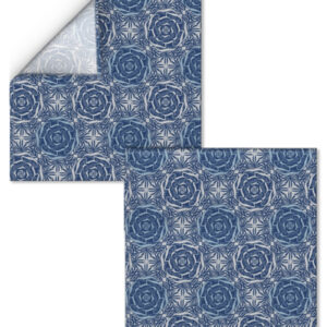 Succulent Rose in Indigo Blue and Grey Napkins 16" set of 2