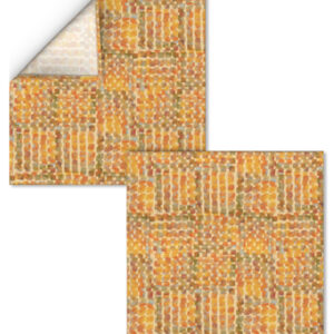 Sunny weave of yellows orange red spring green Napkins 16" set of 2